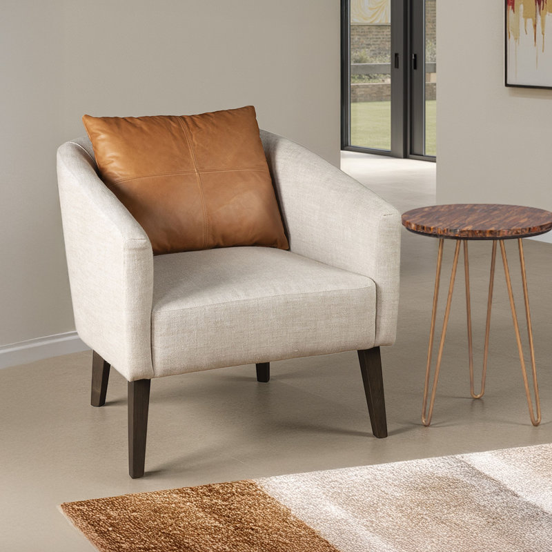 Mumbai 17" Side Table in Tiger Eye with Iron Base