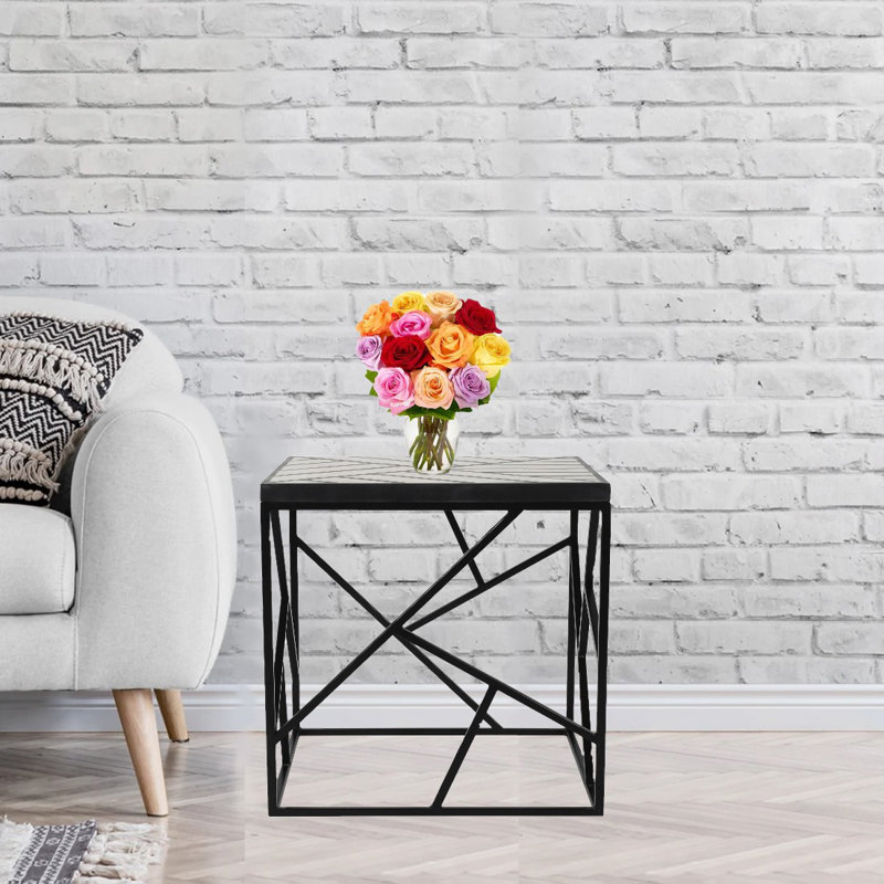 Baver Iron Top End Table