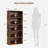 53'' H Rectangular Freestanding Adjustable and Anti-tip Rustic 5-Tier Bookcase-89479159-89479158