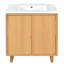 Ensemble de meuble-lavabo 30 po avec lavabo, armoire combinée, armoire de rangement pour salle de bain, structure en bois massif-845321790