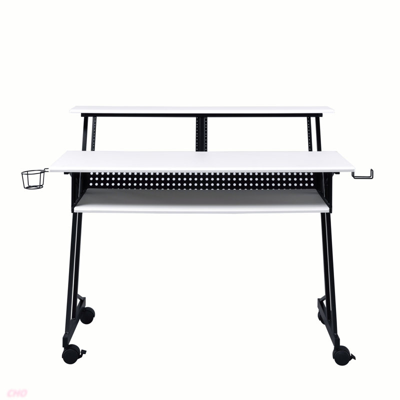 Suitor White & Black Finish Music Recording Studio Desk