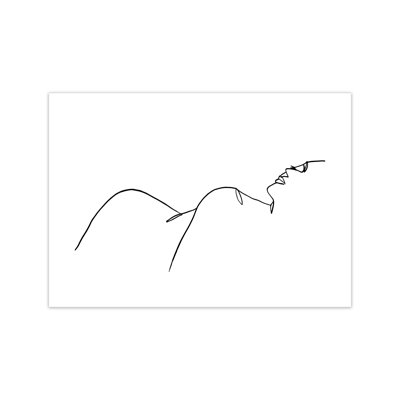 Female Lying One Side - Print