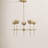 Wolfe 5 - Light Chandelier in Natural Brass-1882074251