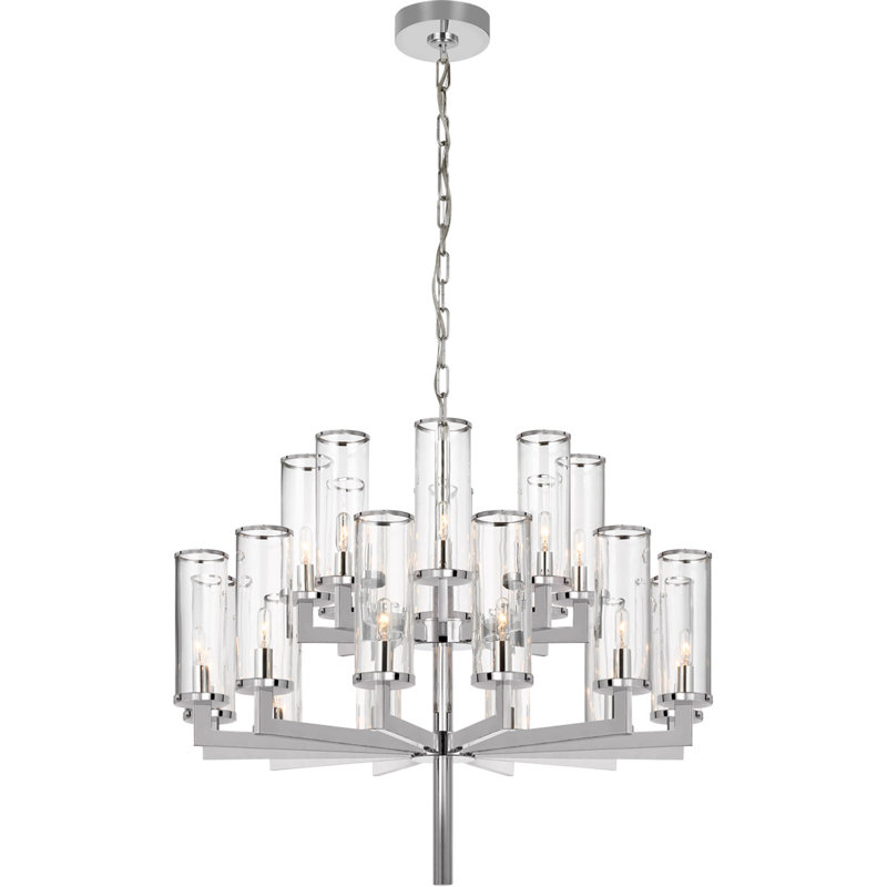 Kelly Wearstler Liaison Double Tier Chandelier, Polished Nickel