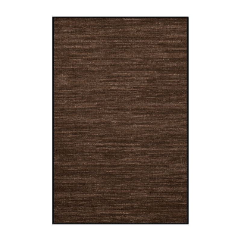 Machine Washable Solid Brown Area Rug, Runner 2' x 4'