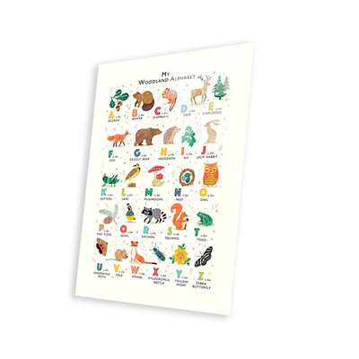 Woodland, reproduction d'alphabet sur verre acrylique