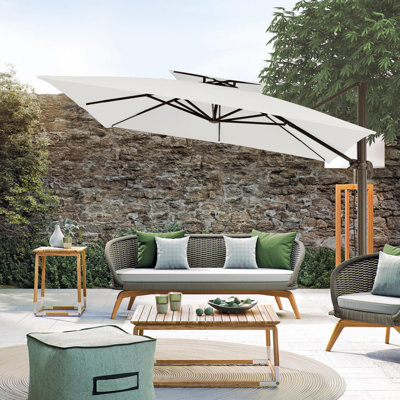 Otylie 132'' Square Cantilever Umbrella with Cover