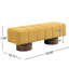 Banc en chenille jaune d'une capacité de 300 lb, sans assemblage, polyvalent pour le salon et le vestibule, 50 po de long, 17 po de hauteur, rembourré pour la chambre du vestibule, 11 po de mousse, longueur, hauteur, poids