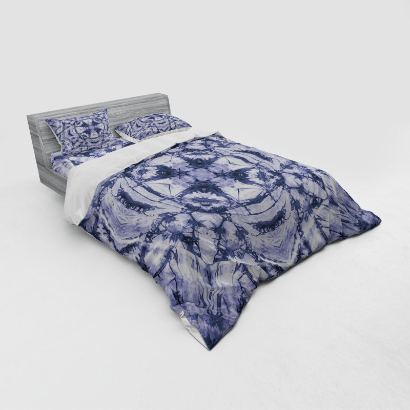 Ensemble de housse de couette en mauve, Housse de couette grand + 3 pièces supplémentair