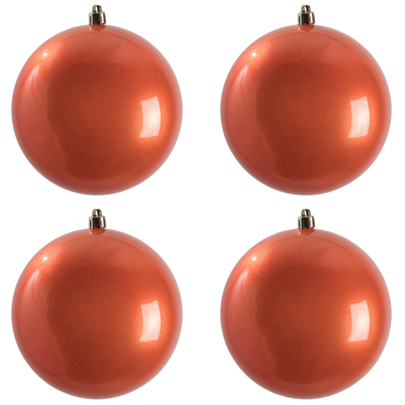 Décoration de boule décorative des Fêtes, H 4,75 po x l 4,75 po x P 4,75 po, Bonbon corail