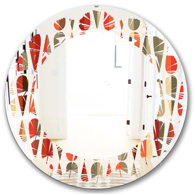 Miroir mural Leaves Abstract Drops IV, H 23,6 po x l 23,6 po