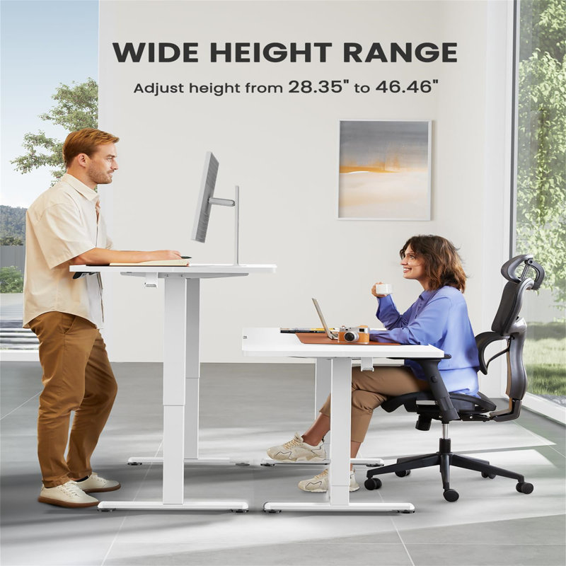 Adjustable Computer Desk, White