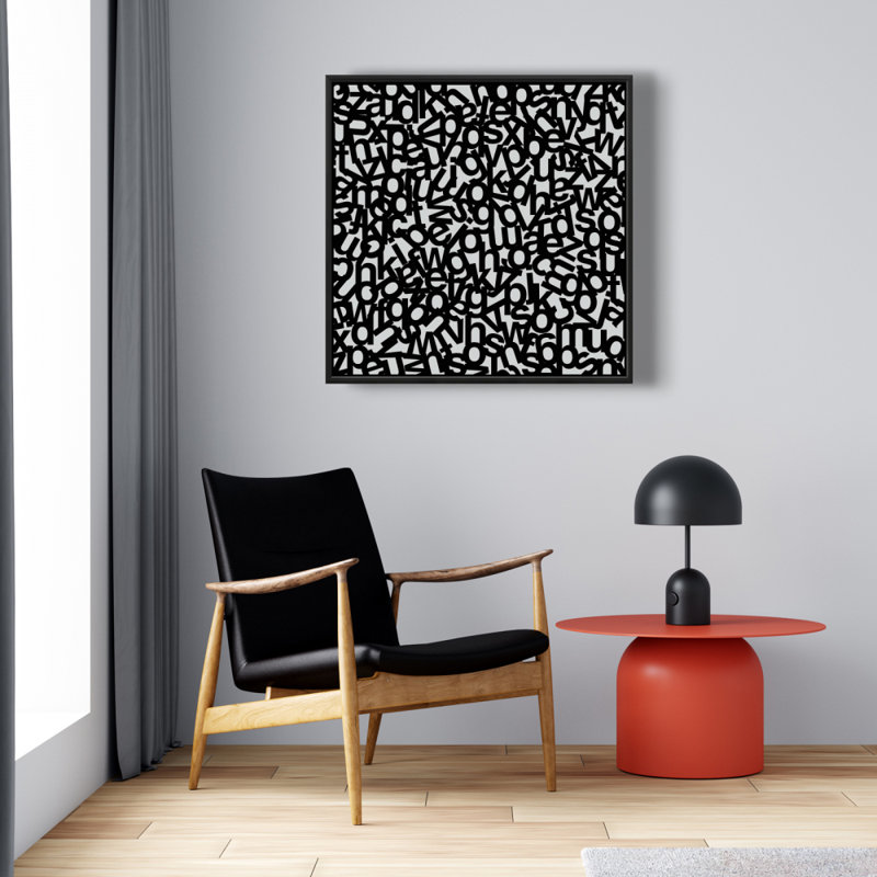 Impression d'alphabet sur toile