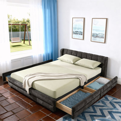 Base de lit tapissier grand