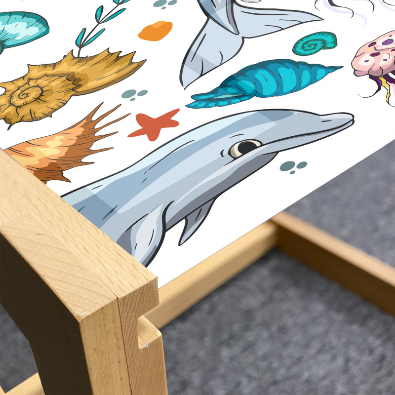Multicolore, table basse de style nautique bleu East Urban Home, H 15,75 po x L 18,31 po x l 24,4 po