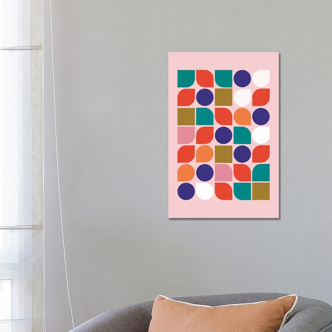 Colorful Geometry von Show Me Mars - Galerie-verpackte Leinwand Giclée