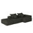 Modern Oversized Modular Sectional Sofa with Ottoman,Sparkling Chenille Fabric Soft Cushion Sofa-401234184