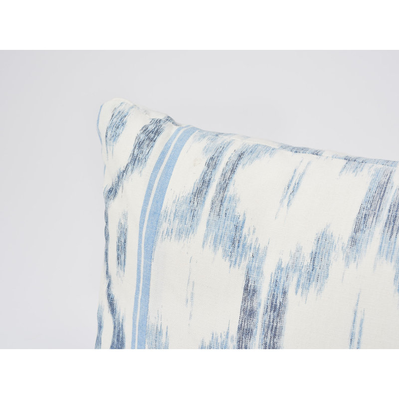 Schumacher x Mark D. Sikes Santa Monica Ikat Pillow, Indigo Blue, 22" x 22"