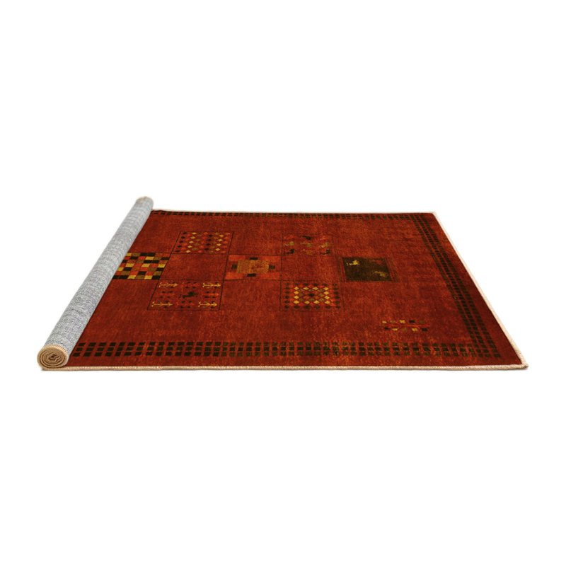Lakeem Washable Oriental Indoor Rug, Round 4'