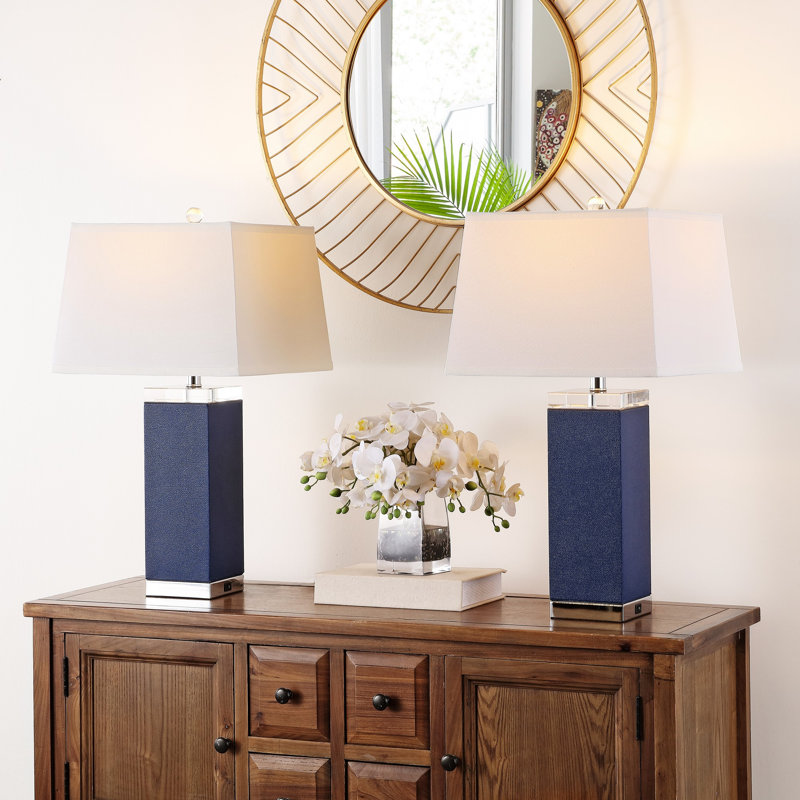 Ensemble de lampes de table 27 po Beartree, Bleu marine