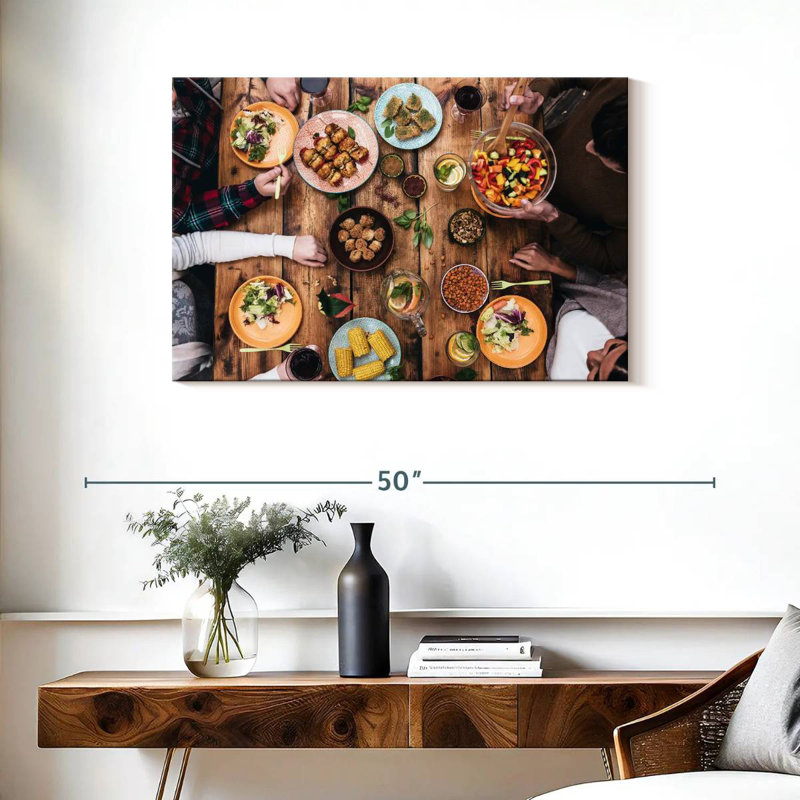 Yarlin Cozy Rustic Dinner, 24" H x 36" W