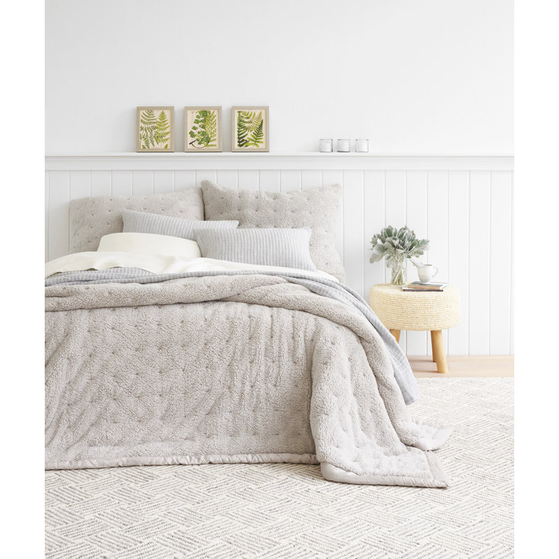 Layers Grey Hand Hooked Wool Rug, Rectangle 4' x 6'