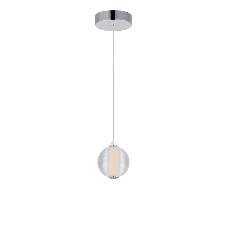 Alicano Single Light Glass Steel Dimmable LED Pendant