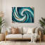 Art mural hawaïen avec courant océanique bleu-1635310299