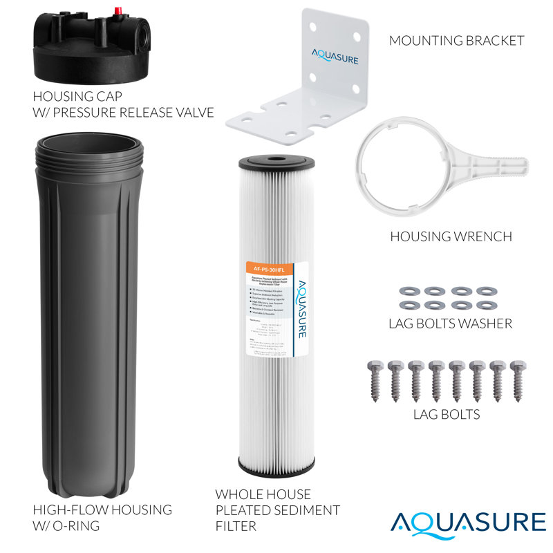 Aquasure 64,000 Grains Whole House Water Softener and UV Sterilizer System