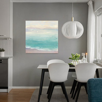 Art côtier depuis la côte avec des bateaux de plage