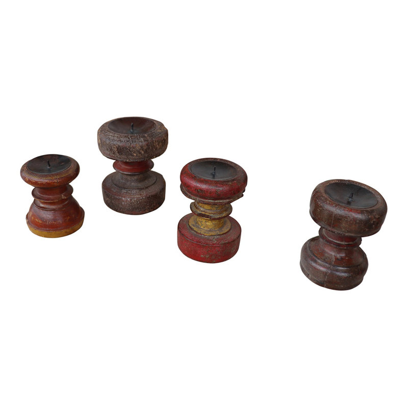 6'' H Solid Wood Candlestick