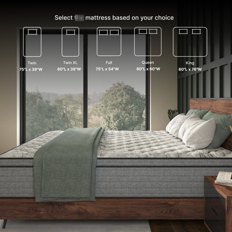 Matelas en mousse viscoélastique imprégnée de gel de 12 pouces pour très grand lit, état, compatible avec base réglable, résultat de la libération, faible vibration, qualité hydrofuge, teinte grise et blanche, maquillage de printemps