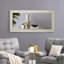 Miroir de plancher perlé, miroir mural pleine longueur pour vestiaire de chambre à coucher L 66 po x l 32 po-921685843