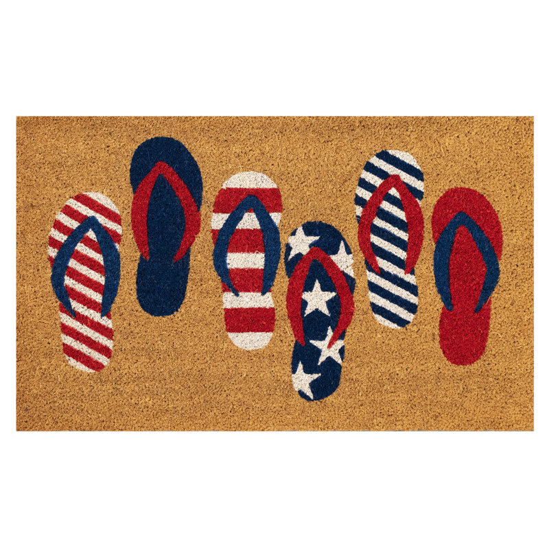 Cracraft Non-Slip Independence Day Outdoor Doormat, Rectangle 1'6" x 2'6"