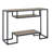 Rustic Oak And Black Console Table, With 2 Shelves