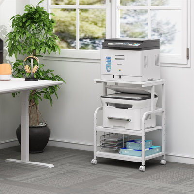 30.12'' H x 20.08'' W Printer Stand with Wheels