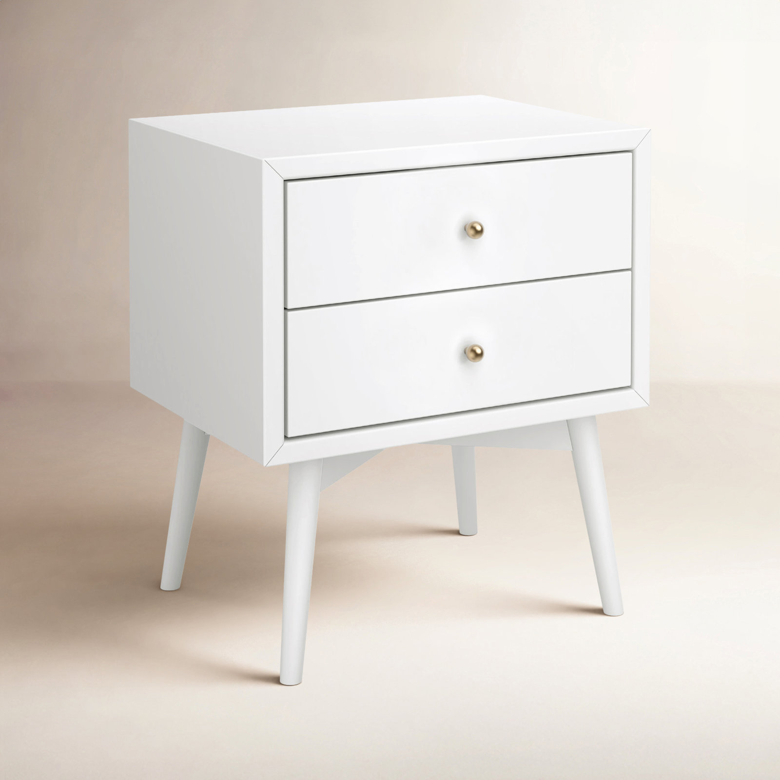 Palma Nightstand with USB Port, White