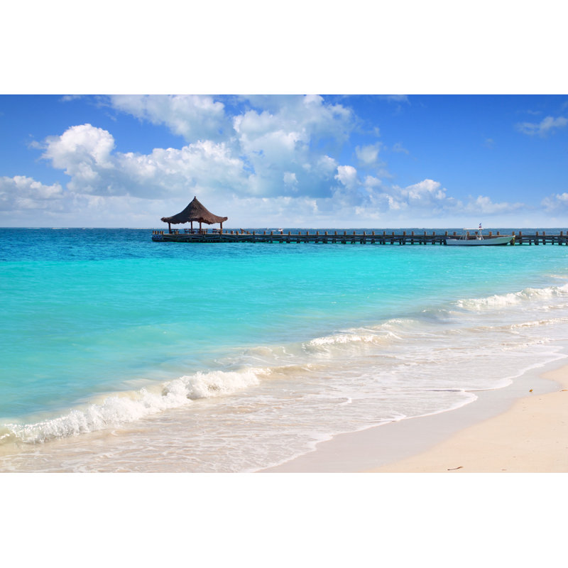 Caribbean Sea Beach - Wrapped Canvas Print, 61cm H x 91cm W