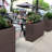 Tall Planters, Handmade Wicker Rectangular Block Planter Box with Removable Liners for Indoor Outdoor - Brown