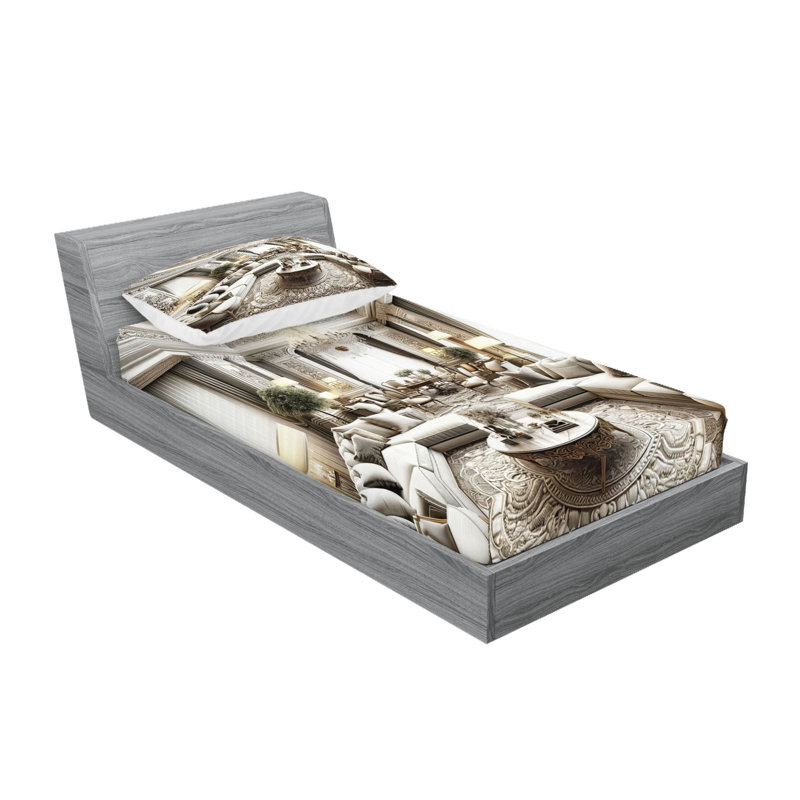 Drap-housse et taie décorative majestueux Ambesonne, Simple TG