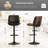 Modern Upholstered Swivel 26.2”H Faux Leather Adjustable Height Barstools with Footrest-1934420851-1932494255