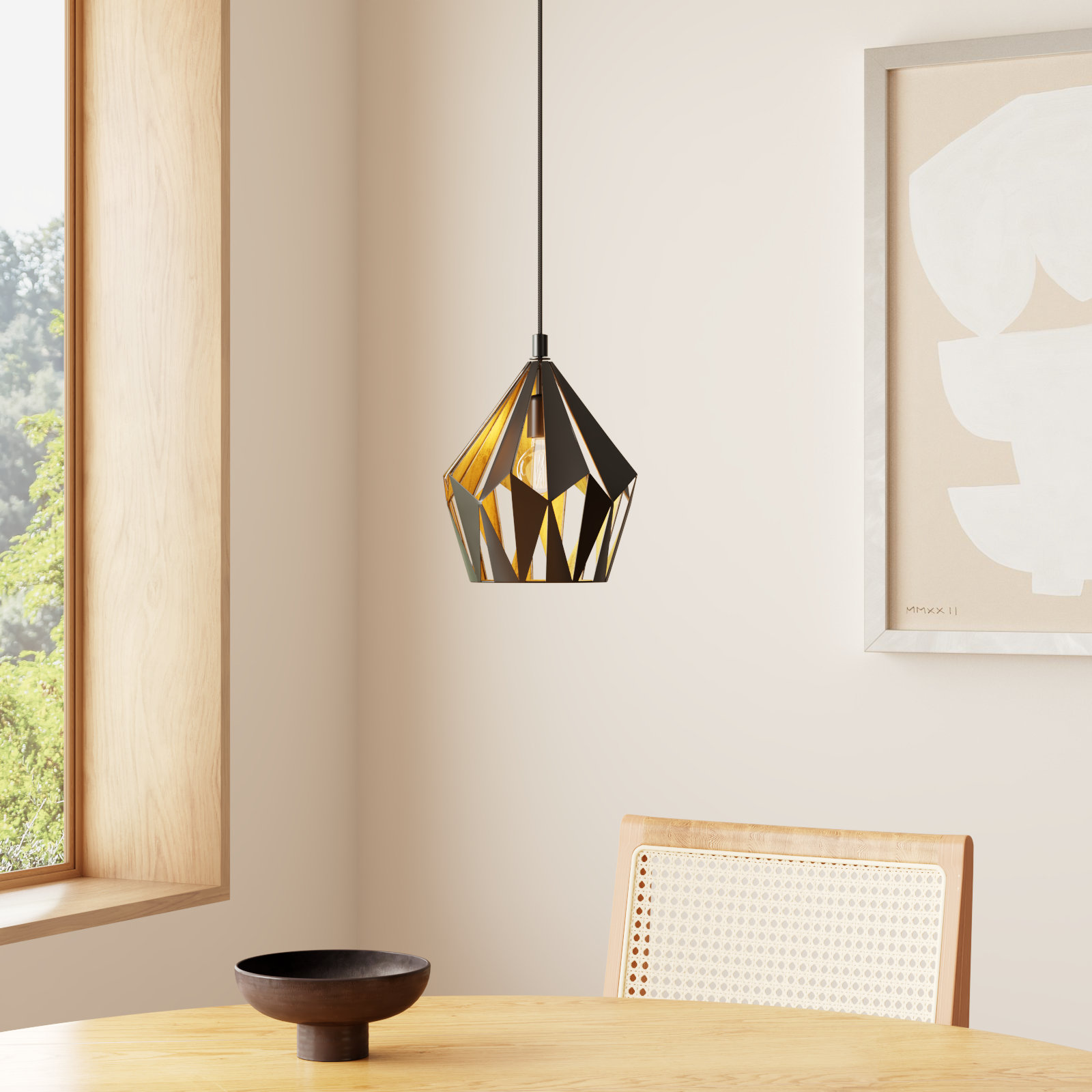 Black/Gold Leaf, 82.68" H x 7.25" W x 7.25" D