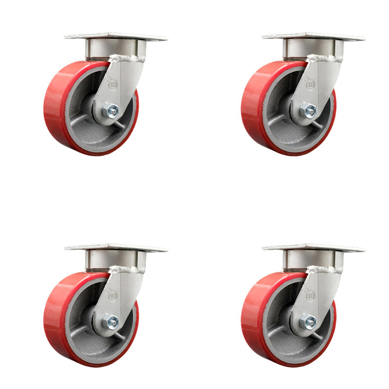 Ensemble de roulettes à plateau pivotant, Rouge