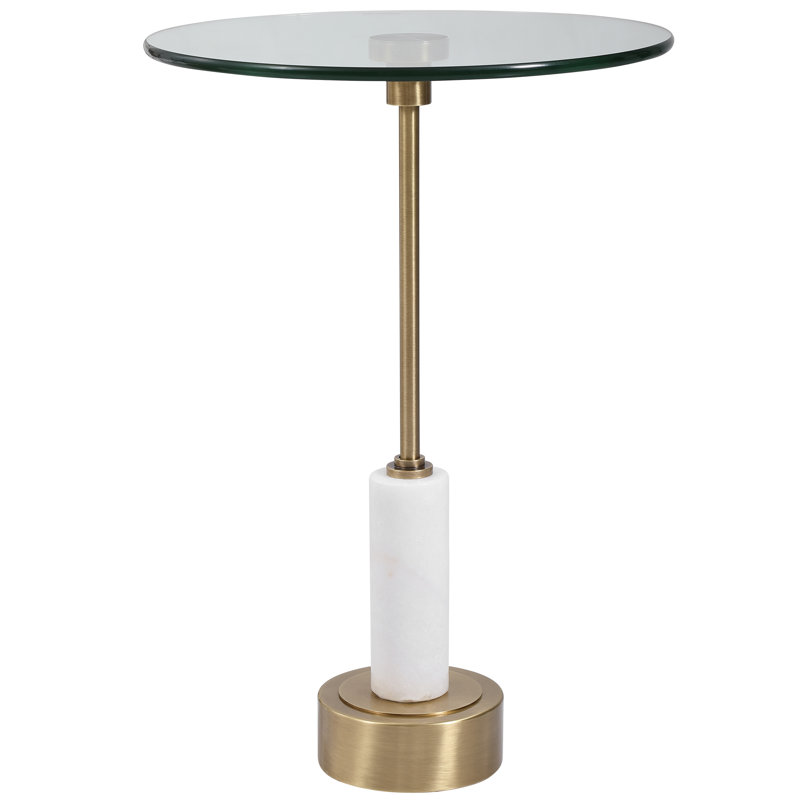 Leone Glass Top End Table