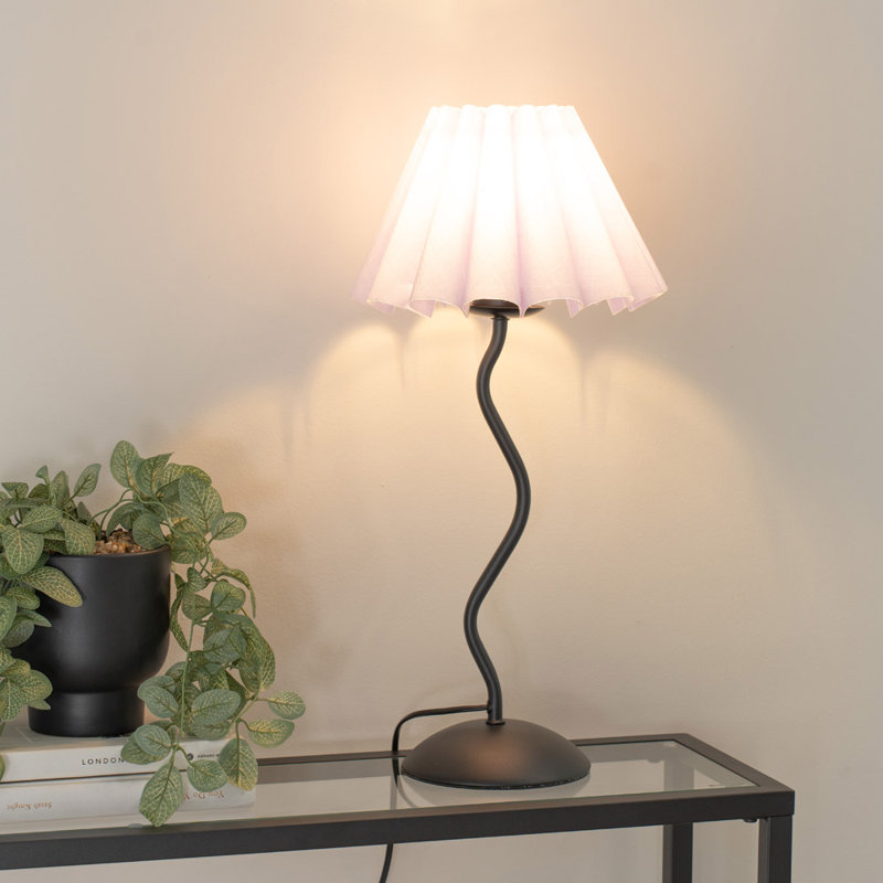 Rushon Metal Table Lamp, No, Lilac