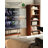 Tall Adjustable Open Wood Bookcase with Sturdy Metal Legs