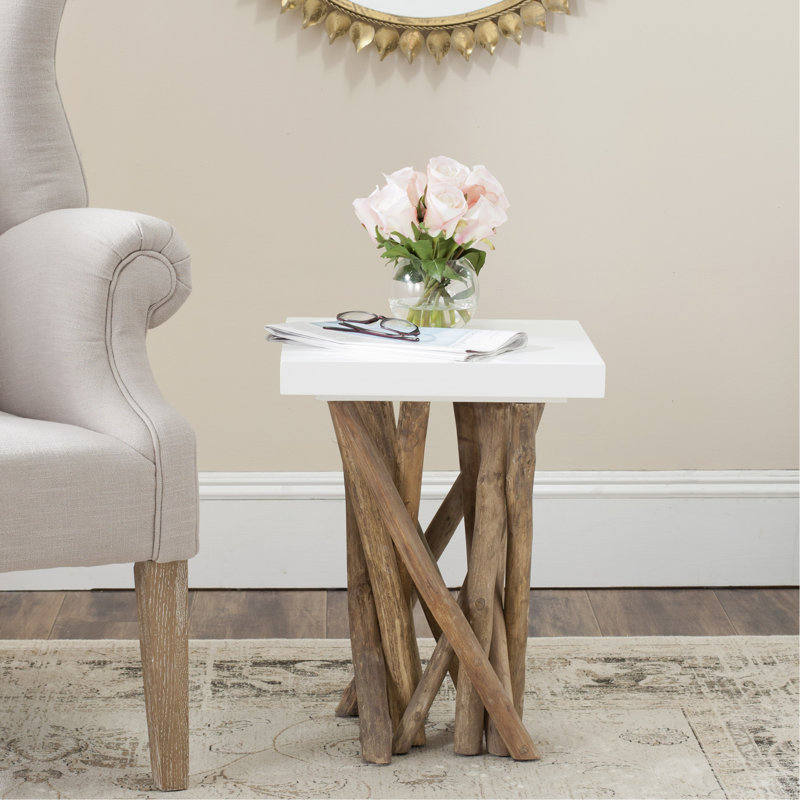 Nafni End Table, White