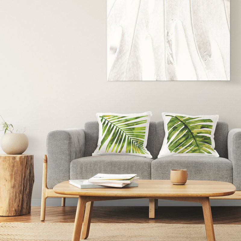 Coussin Tropical Monstera Palmes, imprimé par Melonie Miller (ensemble de 2)