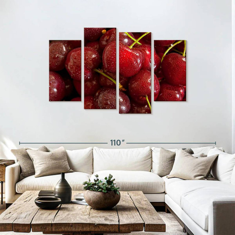 Cerises rouges Yarlin, H 48 po x l 75 po