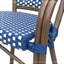 Ensemble de 2 chaises bistro en osier avec cadre en aluminium résistant à la rouille
